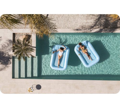 Матрац надувний для плавання Bestway 43838 блакитний, 214 х 155 см