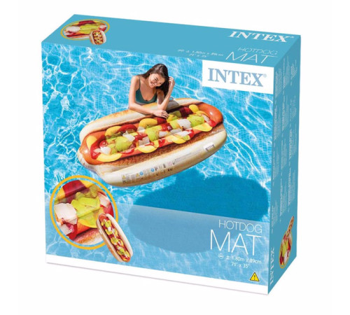 Пліт надувний для басейну Intex 58771 Хот-дог, 180 х 89 см