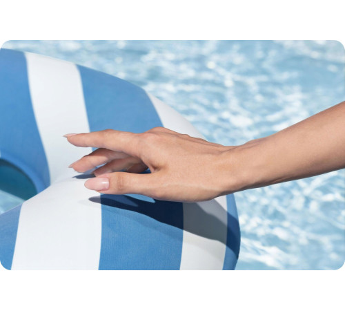 Крісло надувне для плавання Bestway Comfort Plush 43852 119 х 67,5 см, синє