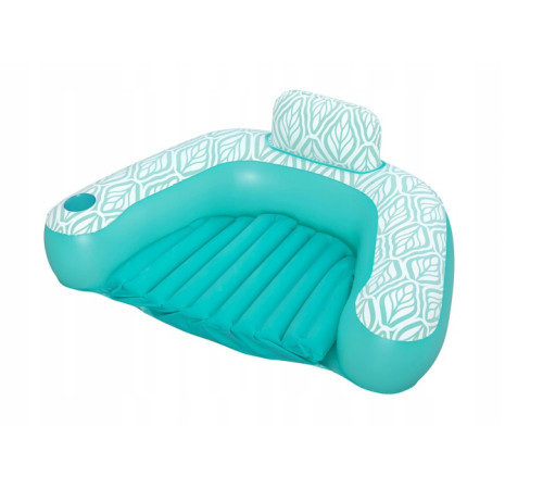 Крісло надувне для плавання Bestway Comfort Plush Pro 43719 145 х 120 см, бірюзове