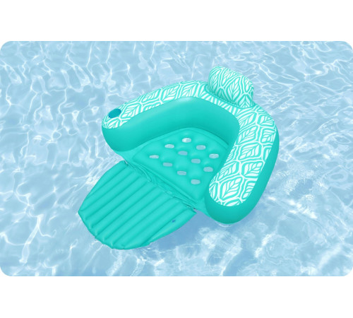 Крісло надувне для плавання Bestway Comfort Plush Pro 43719 145 х 120 см, бірюзове