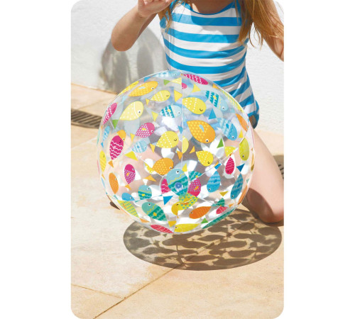 М'яч надувний пляжний INTEX 59040 Веселі рибки, 51 см