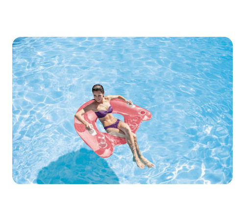 Крісло надувне для плавання INTEX 58859 рожеве 147 х 99 см