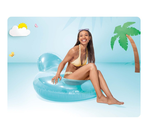 Крісло надувне для плавання INTEX 58889 рожеве, 137 х 122 см