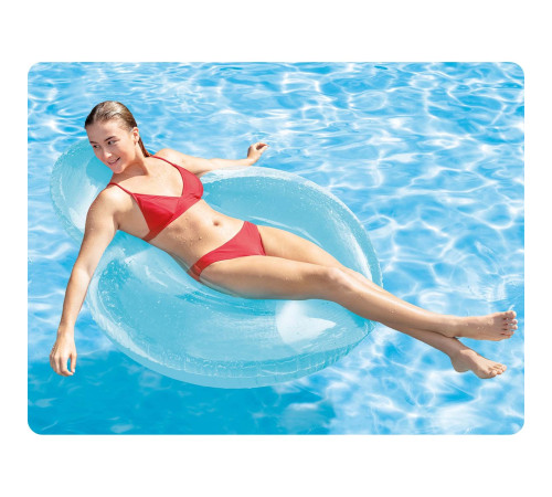 Крісло надувне для плавання INTEX 58889 рожеве, 137 х 122 см