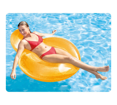 Крісло надувне для плавання INTEX 58889 рожеве, 137 х 122 см