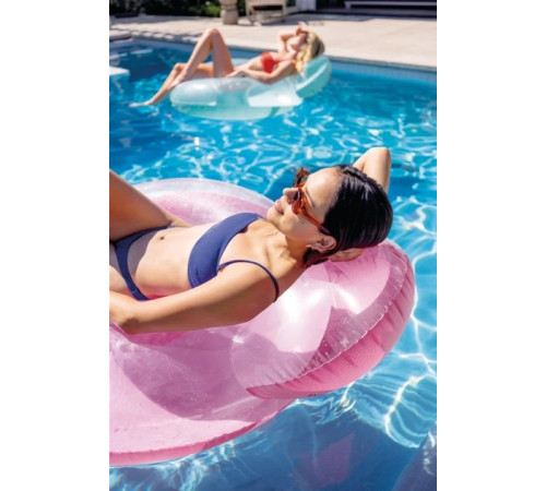 Крісло надувне для плавання INTEX 58889 рожеве, 137 х 122 см