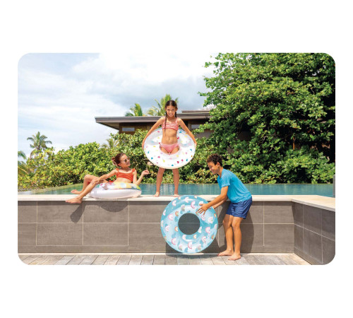 Коло надувне для плавання INTEX 59259 Квіти, 81 см