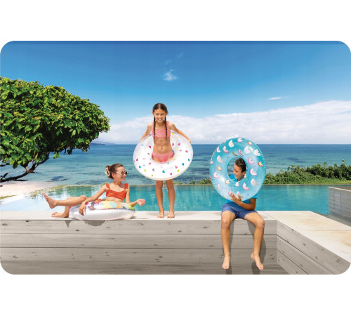 Коло надувне для плавання INTEX 59259 Квіти, 81 см