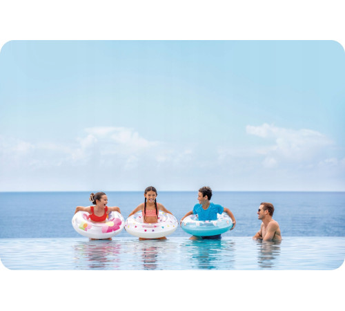 Коло надувне для плавання INTEX 59259 Квіти, 81 см