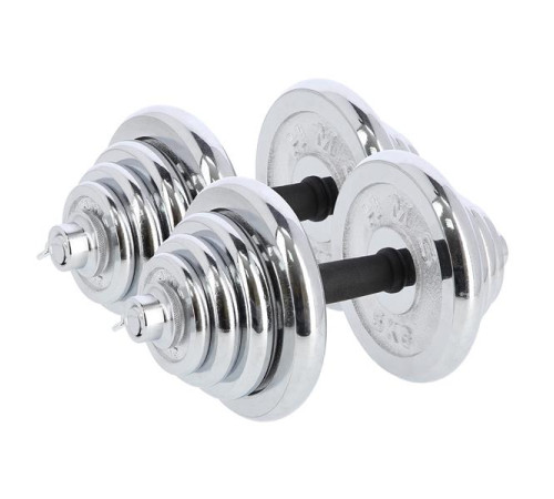 Гантелі розбірні хромовані в кейсі HMS STC50 50 кг