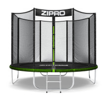 Батут Zipro Jump Pro з зовнішньою сіткою 8 футів 252 см чорно-зелений