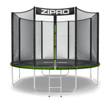 Батут Zipro Jump Pro із зовнішньою сіткою 10 футів 312 см чорно-зелений