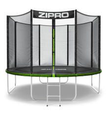Батут Zipro Jump Pro із зовнішньою сіткою 10 футів 312 см чорно-зелений