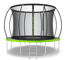 Батут Zipro Jump Pro Premium з внутрішньої сіткою 10 футів 312 см чорно-зелений