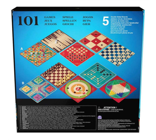 Набір настільних ігор Spin Master "101 гра", різнокольоровий