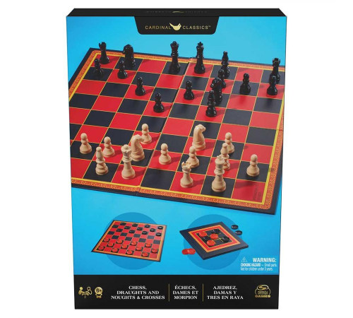 Набір настільних ігор Spin Master "Шахи, шашки та хрестики-нолики"