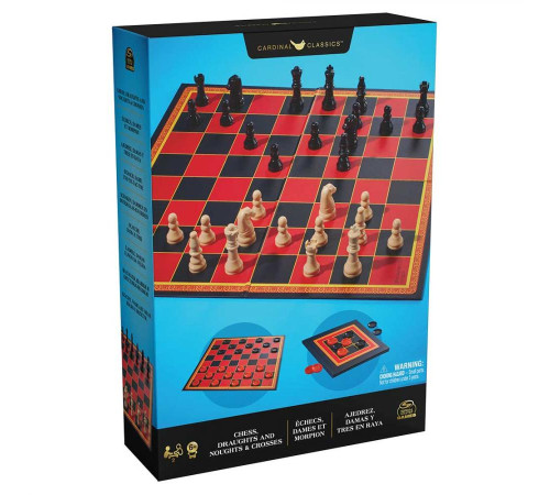 Набір настільних ігор Spin Master "Шахи, шашки та хрестики-нолики"