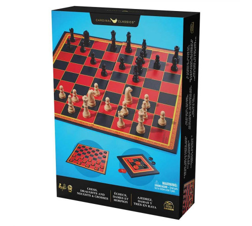 Набір настільних ігор Spin Master "Шахи, шашки та хрестики-нолики"