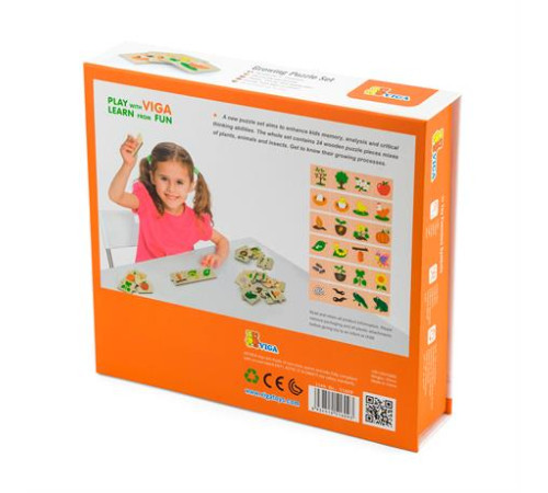 Логічний пазл Viga Toys Що з чого виростає 24 ел. (51609) Логічний пазл Viga Toys Що з чого виростає 24 ел. (51609)