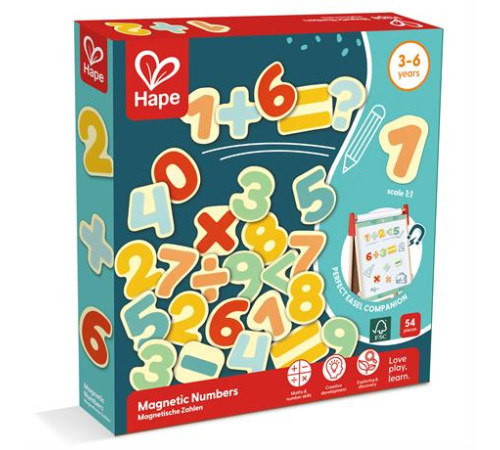 Набір магнітів Hape Цифри 54 шт. (E2007) Набір магнітів Hape Цифри 54 шт. (E2007)