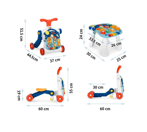Каталка 4-в-1 інтерактивна Ricokids Каталка 4-в-1 інтерактивна Ricokids