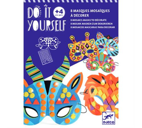 Набір для творчості Djeco Маски звірят зі стікерною мозаїкою (DJ07900)