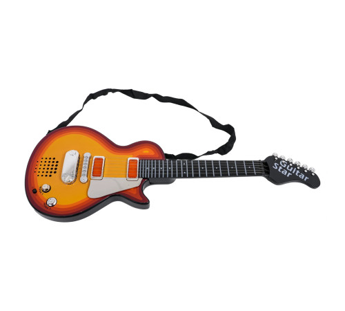 Дитяча електрогітара + навушники з мікрофоном Enjoy ZMU.HK-9080B.CR, помаранчева