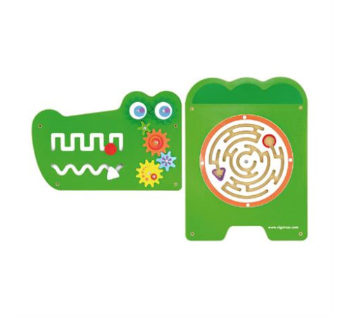 Бізіборд Viga Toys Крокодил, 5 секцій (50346FSC) Бізіборд Viga Toys Крокодил, 5 секцій (50346FSC)