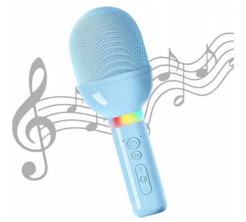 Караоке-мікрофон дитячий PRC Sound Wawe блакитний