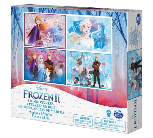 Пазл дерев'яний Spin Master "Холодне серце 2" 4в1, 23 х 15 см