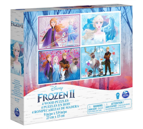 Пазл дерев'яний Spin Master "Холодне серце 2" 4в1, 23 х 15 см