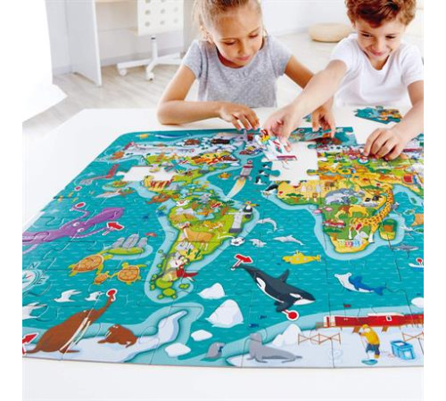 Пазл-гра Hape Карта світу 105 ел. (E1626) Пазл-гра Hape Карта світу 105 ел. (E1626)