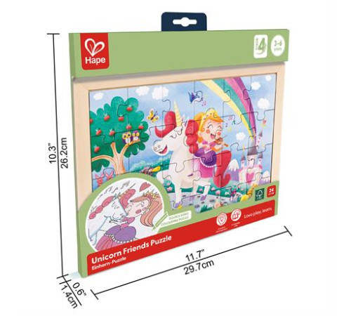 Пазл Hape Єдинороги з розмальовкою (E1642) Пазл Hape Єдинороги з розмальовкою (E1642)