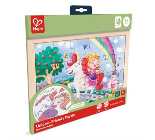 Пазл Hape Єдинороги з розмальовкою (E1642) Пазл Hape Єдинороги з розмальовкою (E1642)
