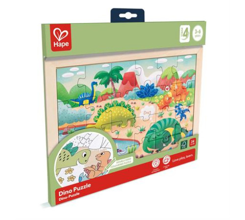 Пазл Hape Динозаври з розмальовкою (E1641) Пазл Hape Динозаври з розмальовкою (E1641)