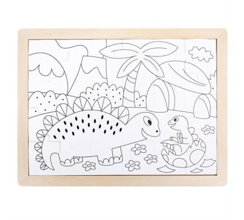 Пазл Hape Динозаври з розмальовкою (E1641) Пазл Hape Динозаври з розмальовкою (E1641)