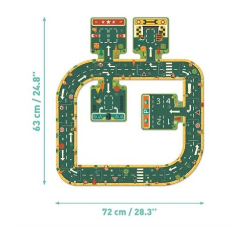 Підлоговий пазл Djeco Автотраса 21 деталь (DJ07162) Підлоговий пазл Djeco Автотраса 21 деталь (DJ07162)