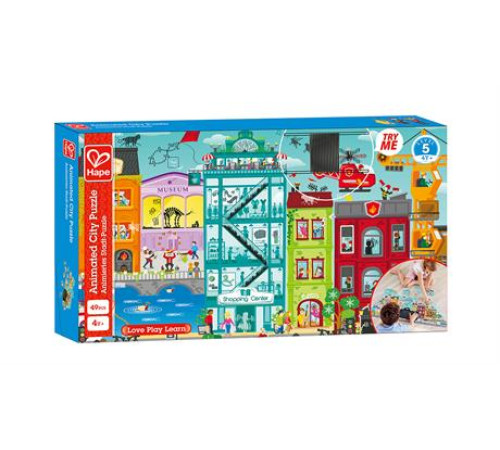 Пазл Hape Міський пейзаж з анімацією 49 ел. (E1629) Пазл Hape Міський пейзаж з анімацією 49 ел. (E1629)