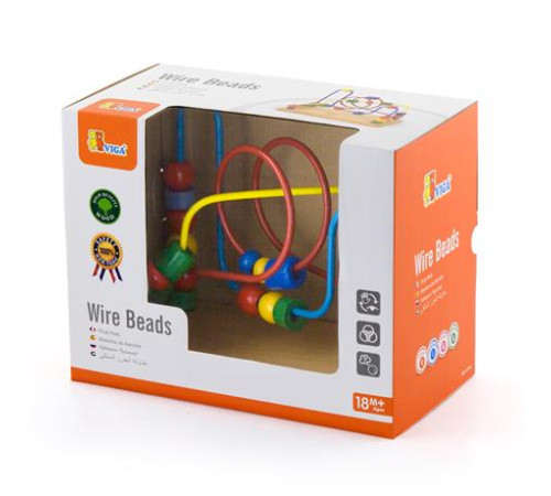 Пальчиковий лабіринт Viga Toys Кольорові намистини (56256) Пальчиковий лабіринт Viga Toys Кольорові намистини (56256)