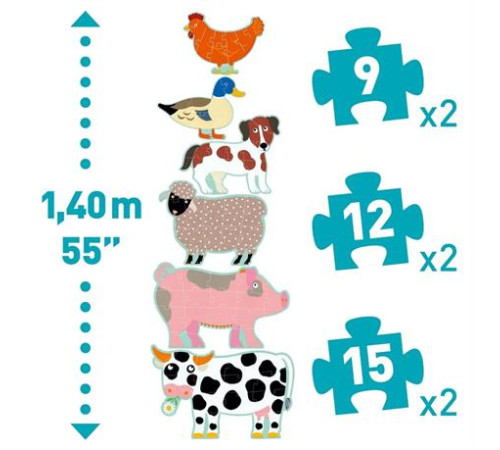 Пазл-гігант Djeco Овечка і друзі 1,4 м (DJ07112)