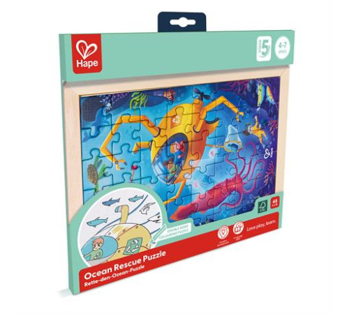 Пазл Hape Океан з розмальовкою (E1643) Пазл Hape Океан з розмальовкою (E1643)