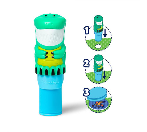 Дитячий блокнот та штамп Spin Master З наліпками Динозавр Melissa and Doug. Sticker WOW