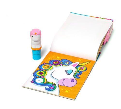 Дитячий блокнот та штамп Spin Master З наліпками Єдиноріг Melissa and Doug. Sticker WOW