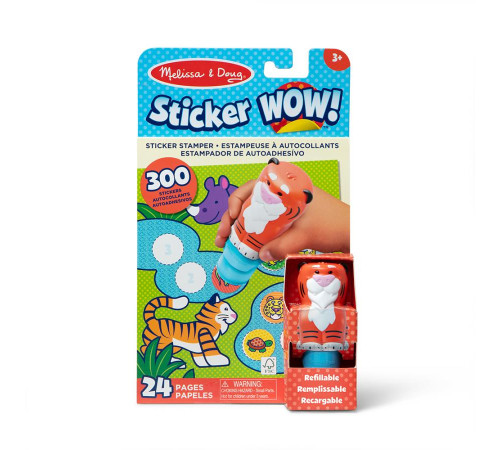 Дитячий блокнот та штамп Spin Master З наліпками Тигреня Melissa and Doug. Sticker WOW