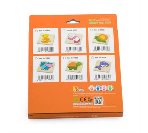 Дерев'яний мініпазл Viga Toys Рибка (59934) Дерев'яний мініпазл Viga Toys Рибка (59934)