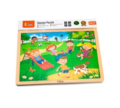 Дерев'яний пазл Viga Toys Пори року: весна, 24 ел. (51269) Дерев'яний пазл Viga Toys Пори року: весна, 24 ел. (51269)