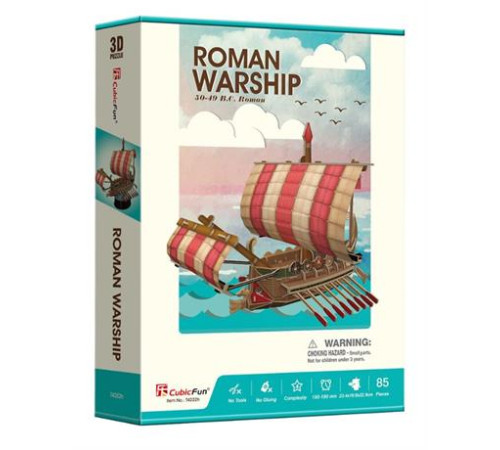 3D пазл CubicFun Римський бойовий корабель (T4032h)