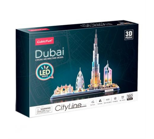 3D пазл CubicFun City Line з LED-підсвіткою Дубай (L523h) 3D пазл CubicFun City Line з LED-підсвіткою Дубай (L523h)