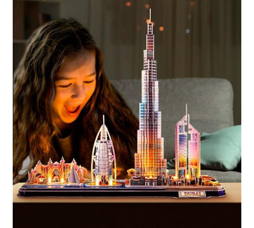 3D пазл CubicFun City Line з LED-підсвіткою Дубай (L523h) 3D пазл CubicFun City Line з LED-підсвіткою Дубай (L523h)